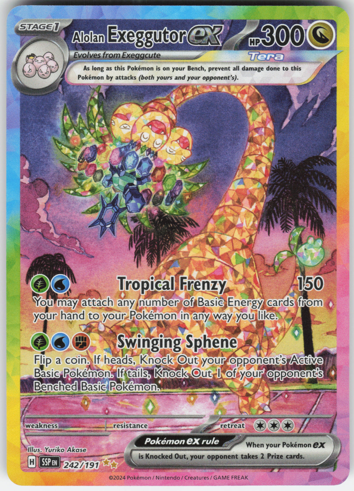 Alolan Exeggutor ex - 242/191 - SV08: Surging Sparks (SSP)